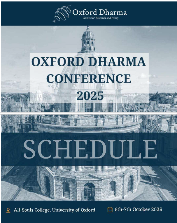 Oxford Dharma Conference 2025 Schedule